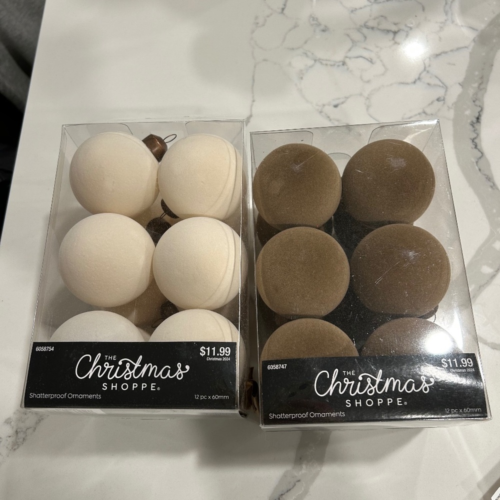 Hobby lobby Flocked ornaments